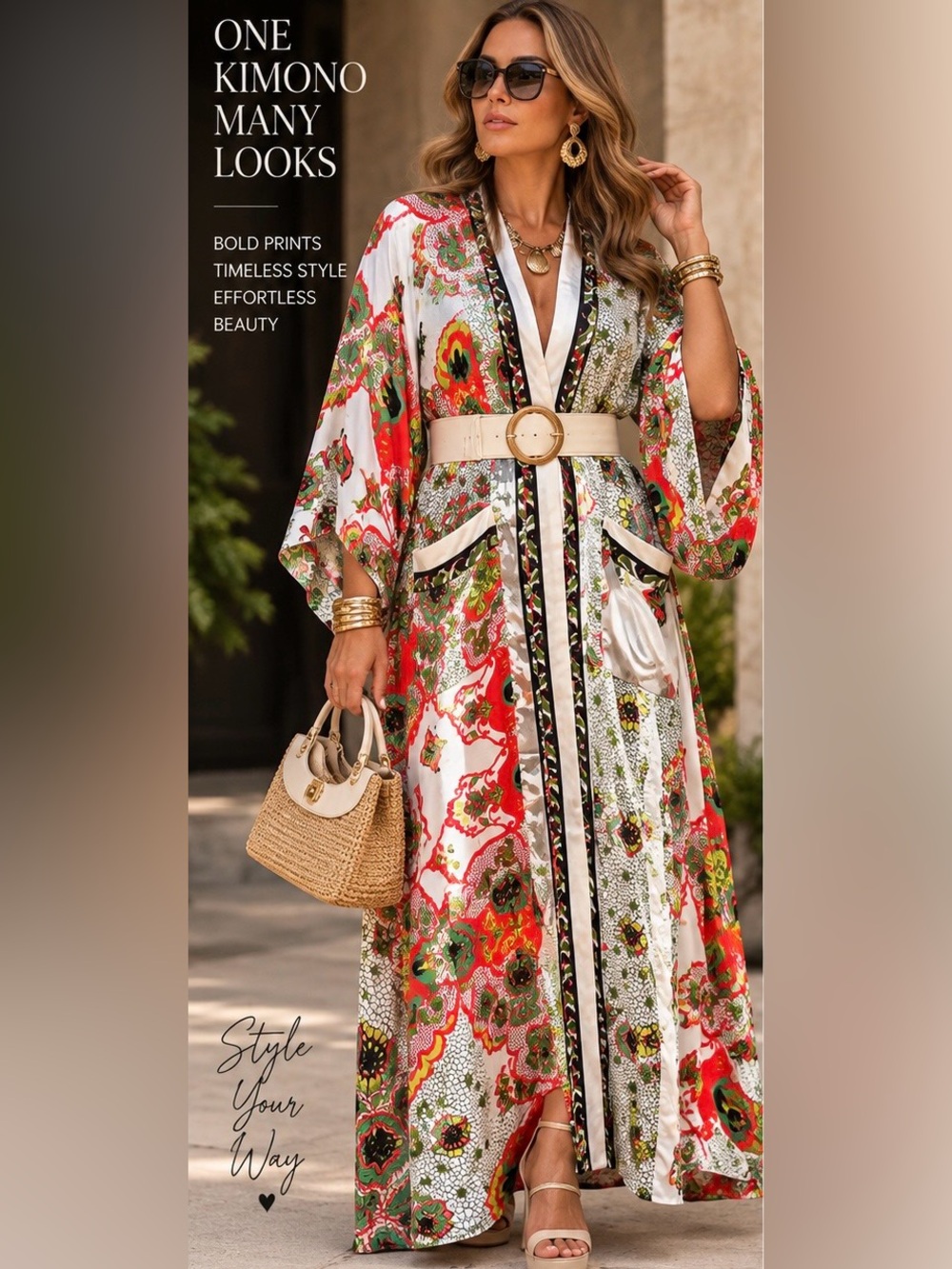 🌺 India Silk Sari Kimono Robe